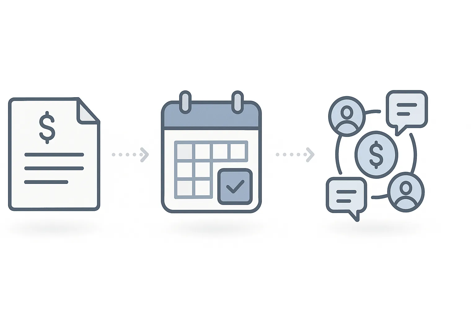 Infografía comparando tres tipos de software: gestión administrativa, reservas y plataforma operativa