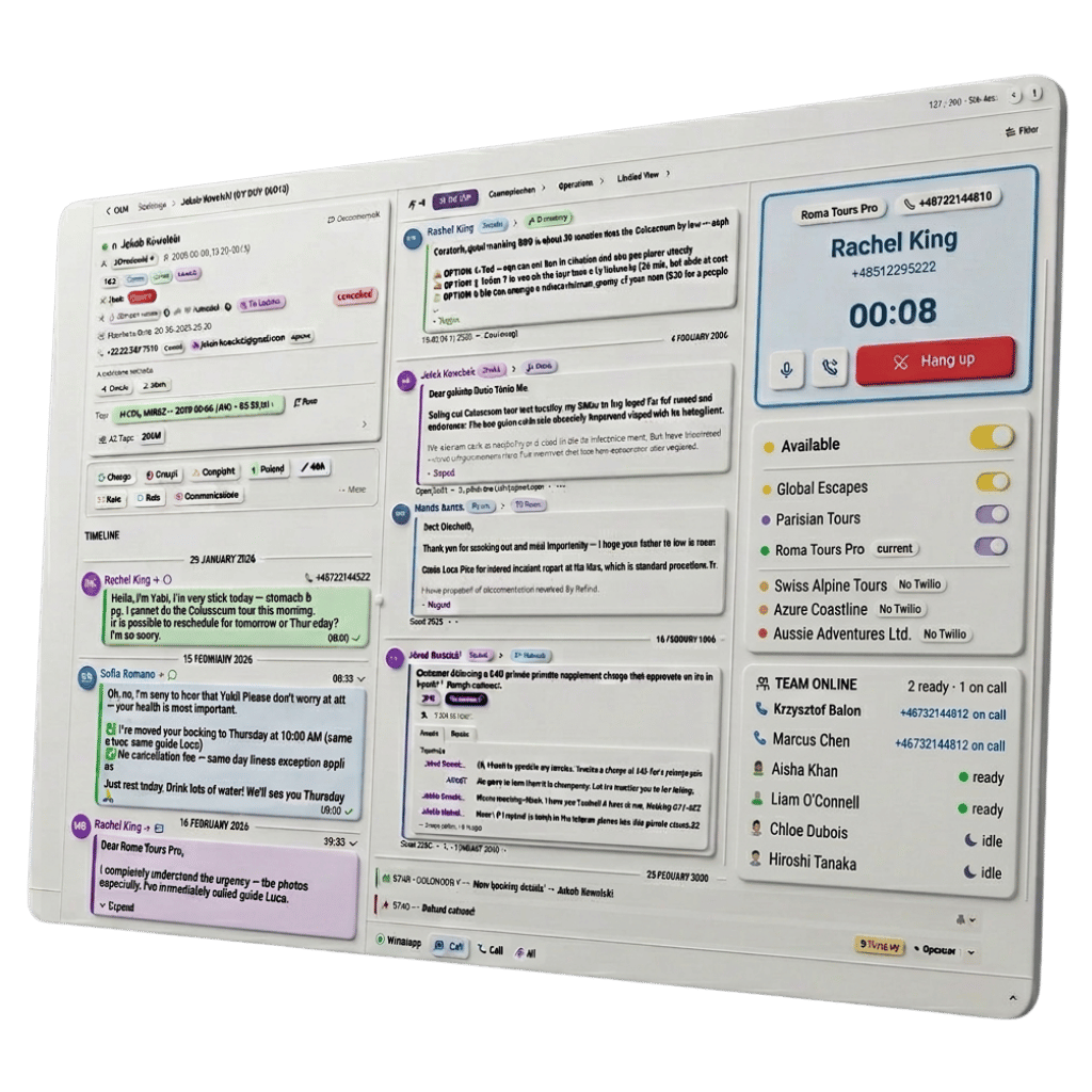 VoIP caller identification panel